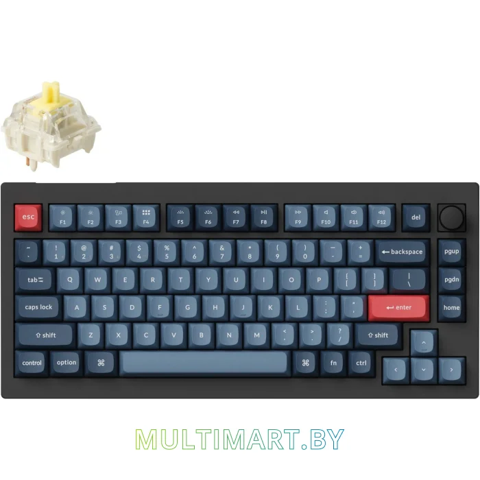 Клавиатура Keychron V1 Max RGB Knob V1M-D4-RU (Gateron Jupiter Banana)